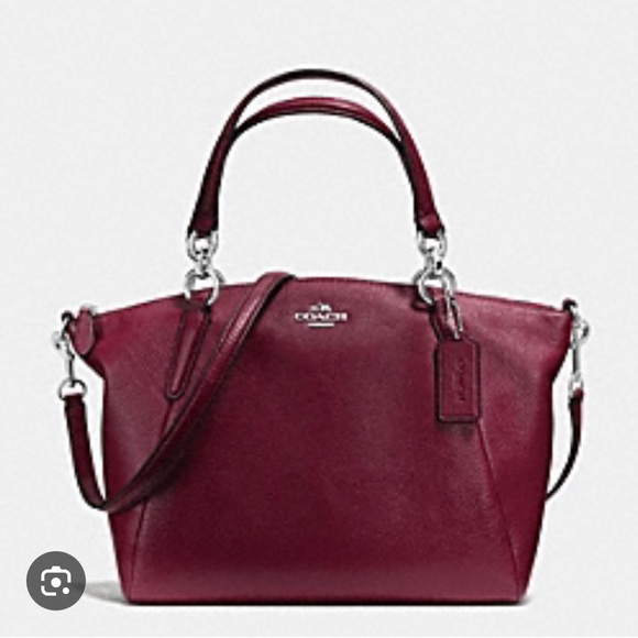 COACH SMALL KELSEY SATCHEL BAG BURGUNDY - Picture 1 of 10